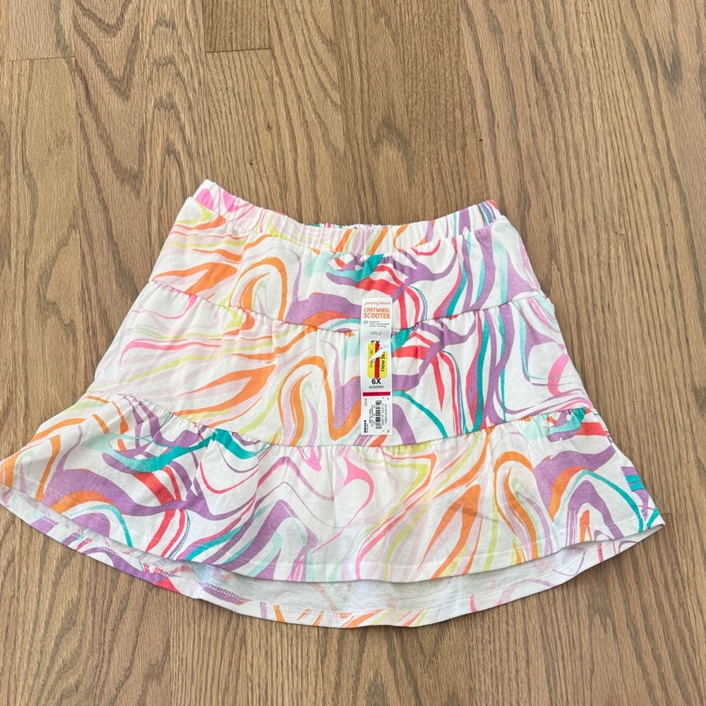 Jumping Beans Colorful Swirl Skort